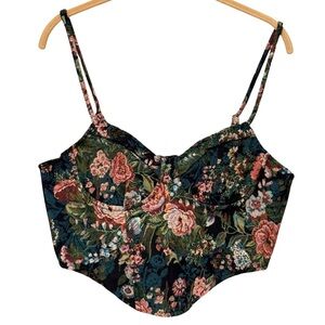 NWT Fashion Nova Floral Corset Top